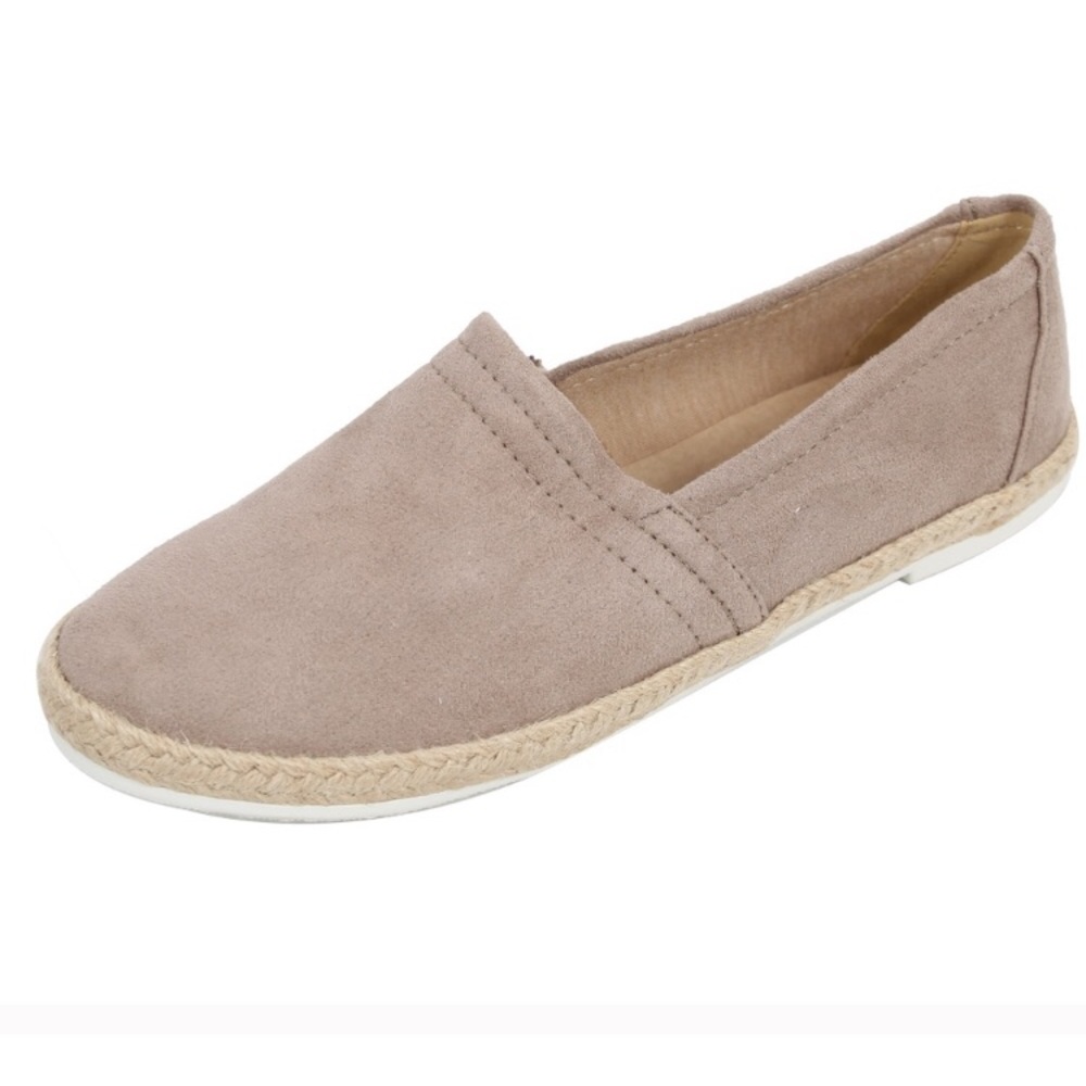 Taupe Espadrille Flats Loafers